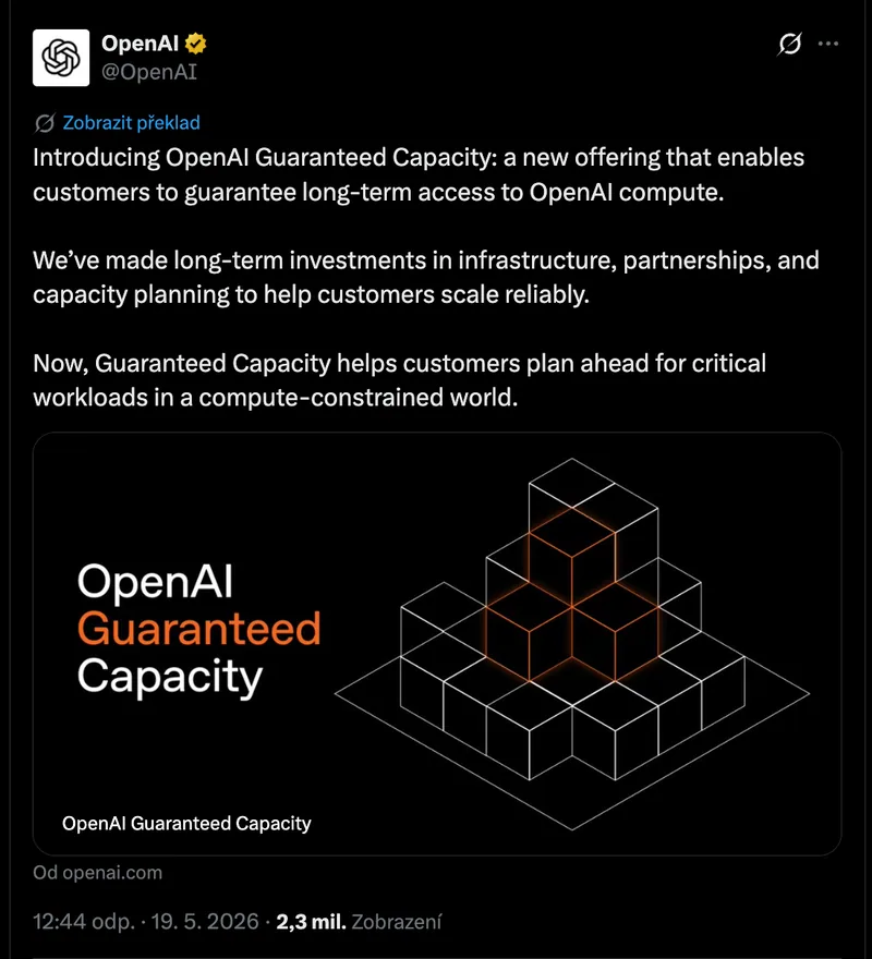 OpenAI Guaranteed Capacity announcement